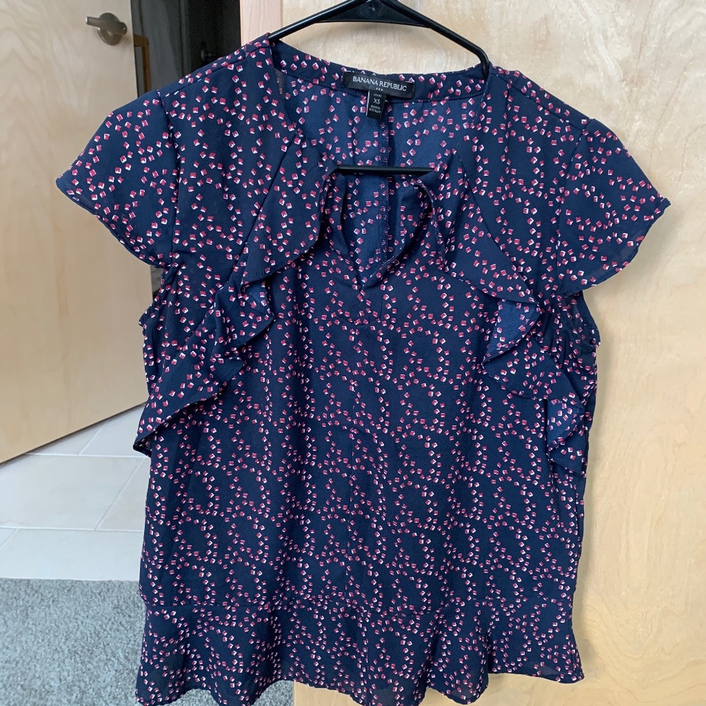 Banana Republic Navy Blouse